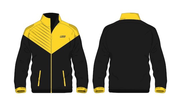 Sport Jacket Yellow and black template for design on white background Vector illustration eps 10