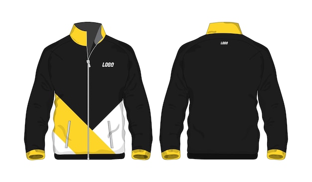 Sport Jacket Yellow and black template for design on white background Vector illustration eps 10