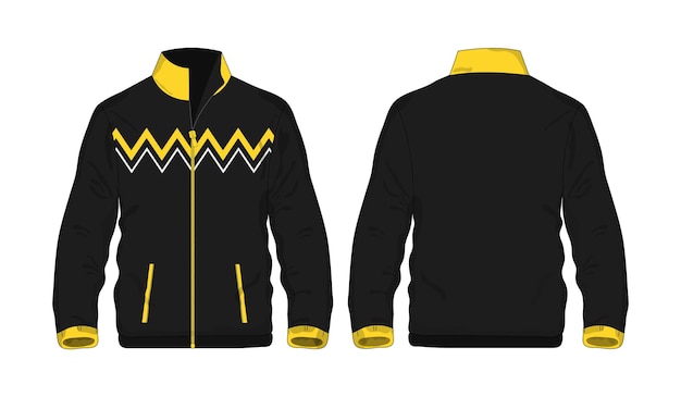 Sport Jacket Yellow and black template for design on white background. Vector illustration eps 10.