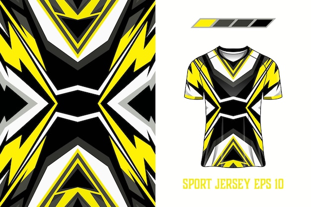 Sport jersey design fabric textile template Premium Vector