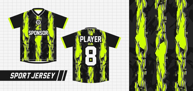 SPORT JERSEY DESIGN HORIZONTAL GRUNGE STRIPE PATTERN