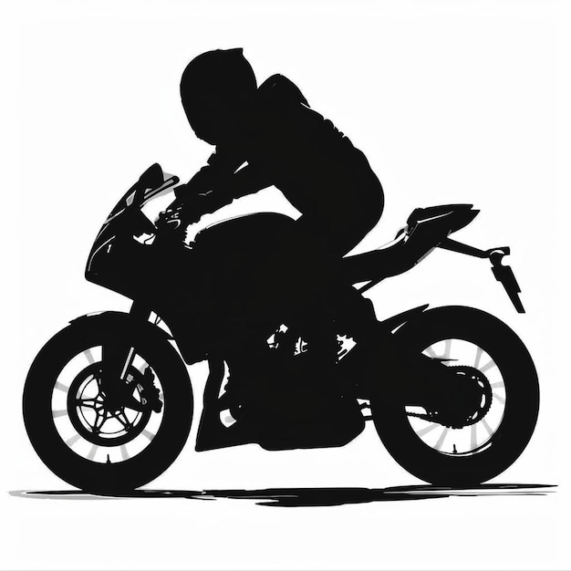 Vector sport motorbike racing abstract isolated vector silhouette sport racing motorcycle illustration