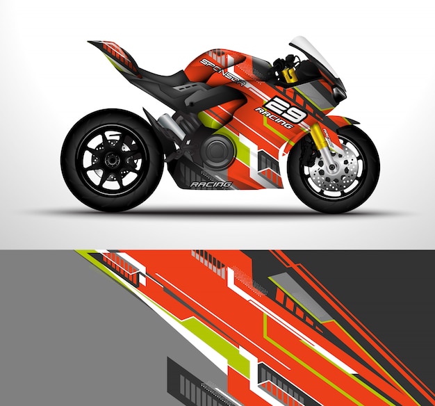 Sport motorcycle wrap design.