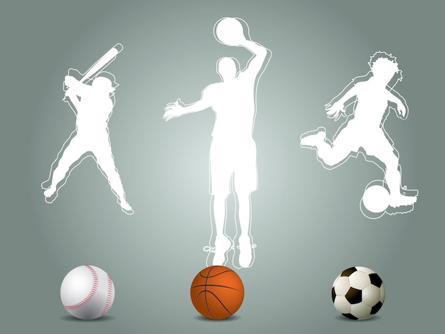 Sport player silhouette