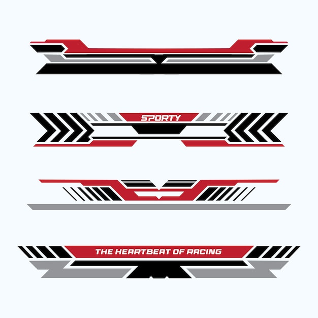 Vector sport racing stripes car stickers modification body speed and drift vinyl decal