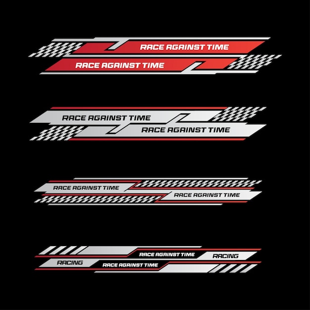 Vector sport racing stripes car stickers modification body speed and drift vinyl decal