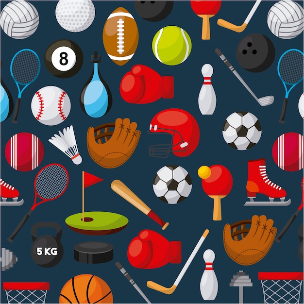 sport related icons background