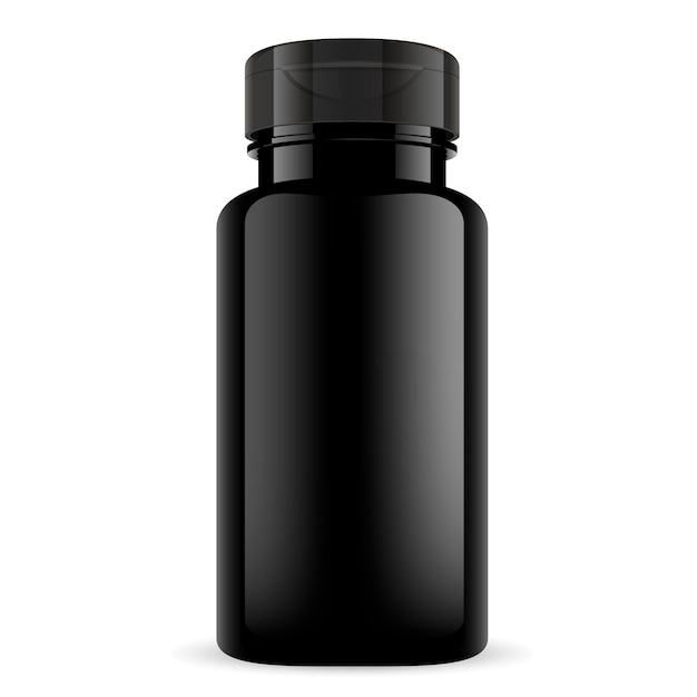 Sport Supplement Vitamin Bottle. Glossy Packaging