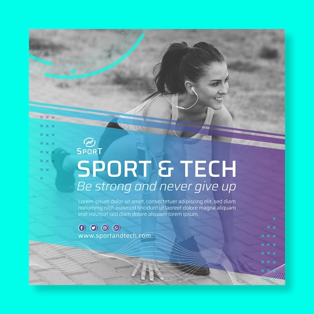 Sport and tech flyer template