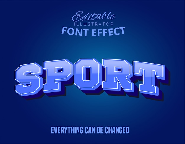 Sport text, editable text effect