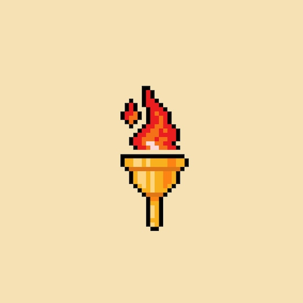 sport torch in pixel art style