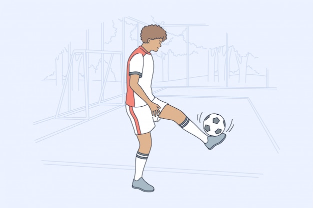 Sport training game football activity concept