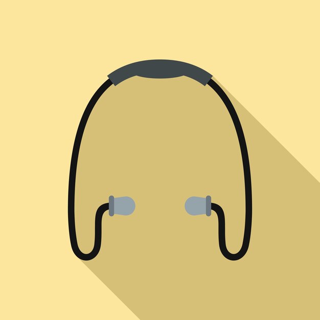 Vector sport wireless earbuds icon flat illustration of sport wireless earbuds vector icon for web design