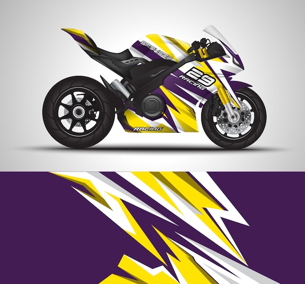 Sportbike motorcycle motorsport and vinyl sticker design