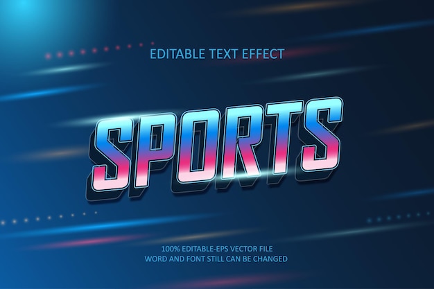 Sports background text effect Editable text effect