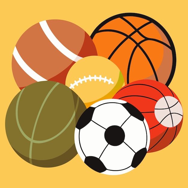 Vector sports ball art vector illustration design