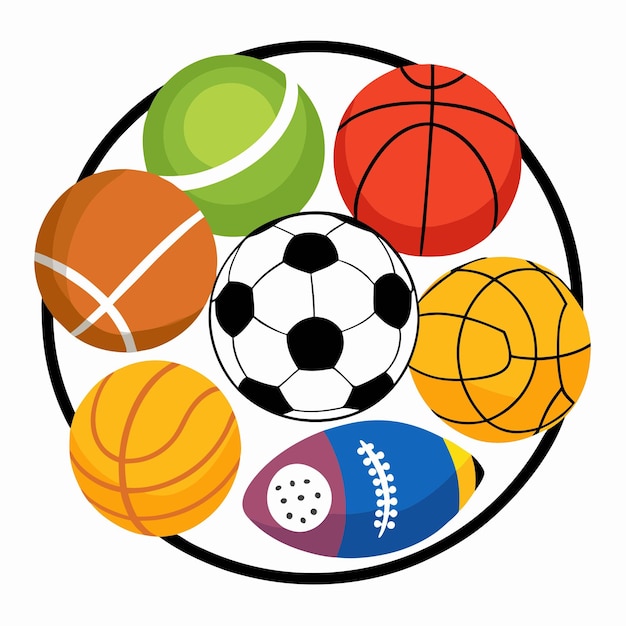 Vector sports ball art vector illustration design