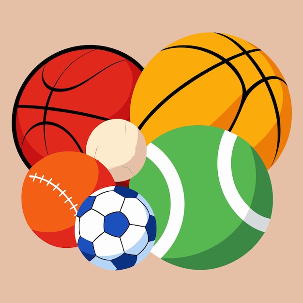 Vector sports ball art vector illustration design