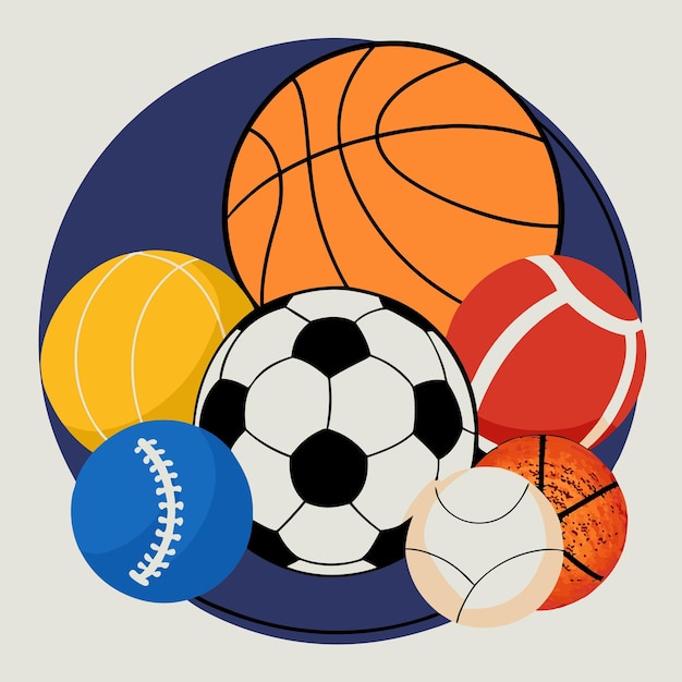 Vector sports ball art vector illustration design