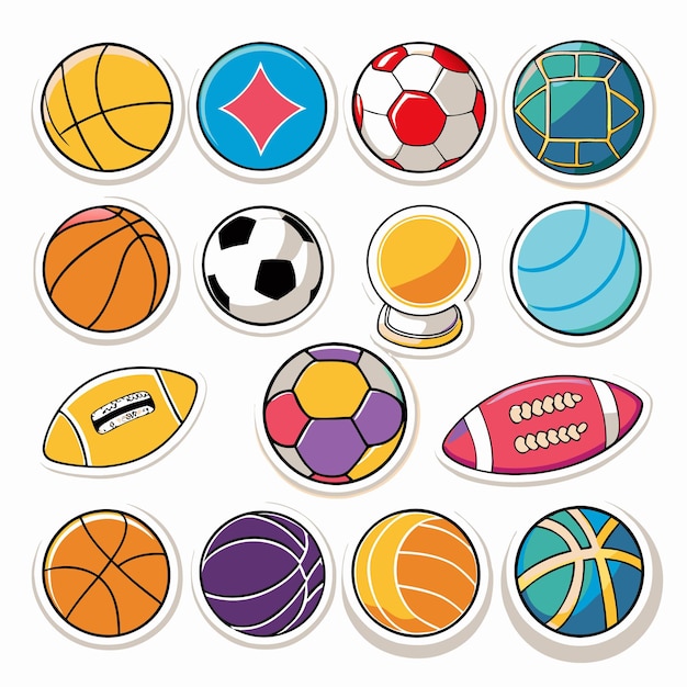 Sports Balls Collection Basketball Soccer Football Volleyball and More