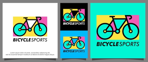 Sports bike and health logo template