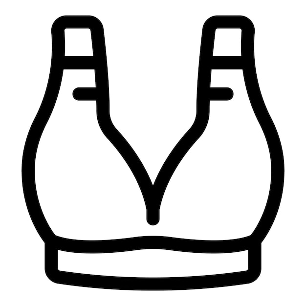 Vector sports bra icon representing active lifestyle and fitness