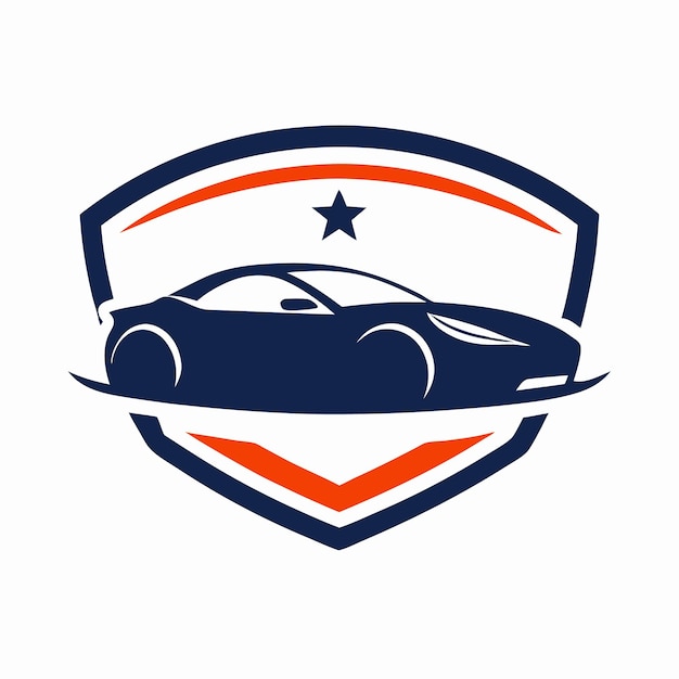 Vector sports car logo icon motor vehicle silhouettes for auto garage and dealership branding