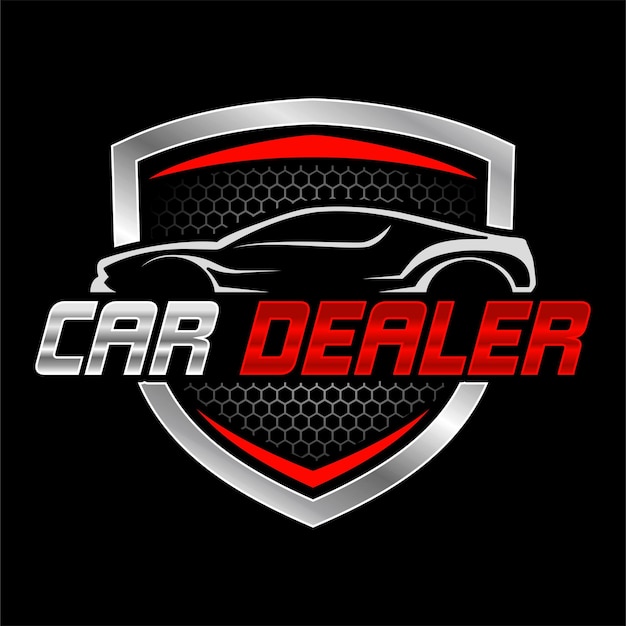 sports car silhouette logo automotive car showroom car dealer logo design vector supercar