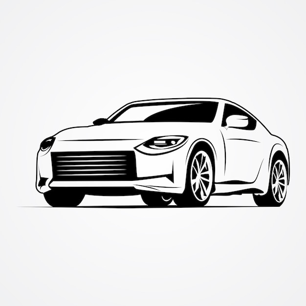 Sports Car Silhouette Logo Design Sports Car Vector