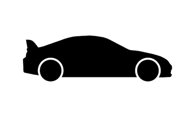 Sports car vector icon on white background