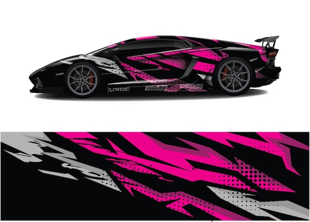 Sports Car Wrapping Decal Design