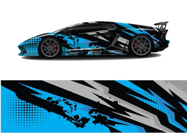 Sports Car Wrapping Decal Design