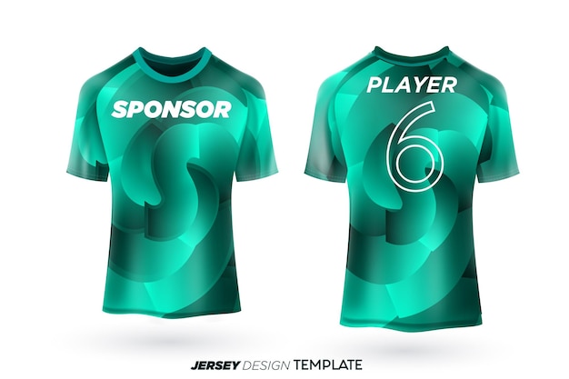 Sports cyan jersey template sport t shirt sublimation design