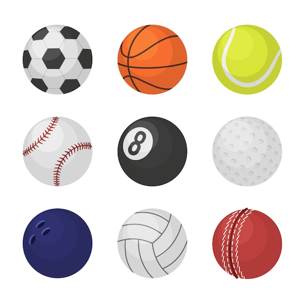 Sports equipment game balls football basketball tennis cricket billiards bowling volleyball