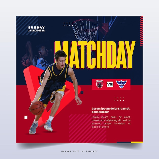 Sports event flyer banner template