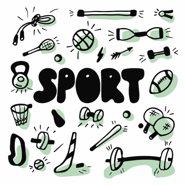 Sports Games Equipment Linear Vector Icons Set Sport Activities Thin Line Contour Symbols Pack