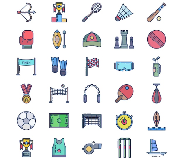 Sports and Games icon set