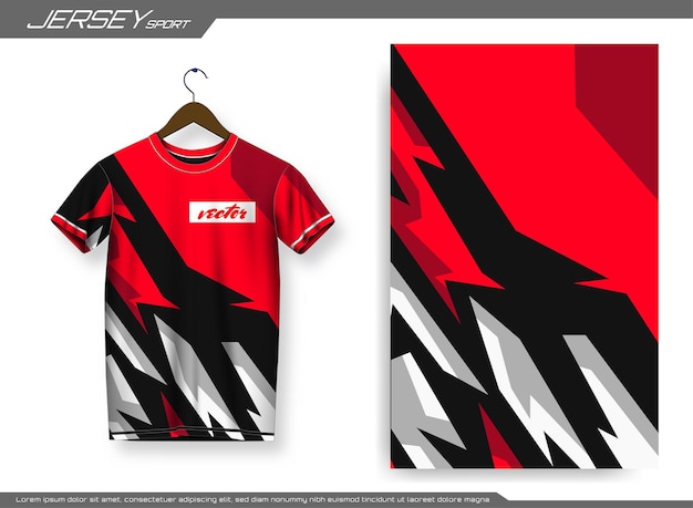 Sports geometric racing jersey design illustration