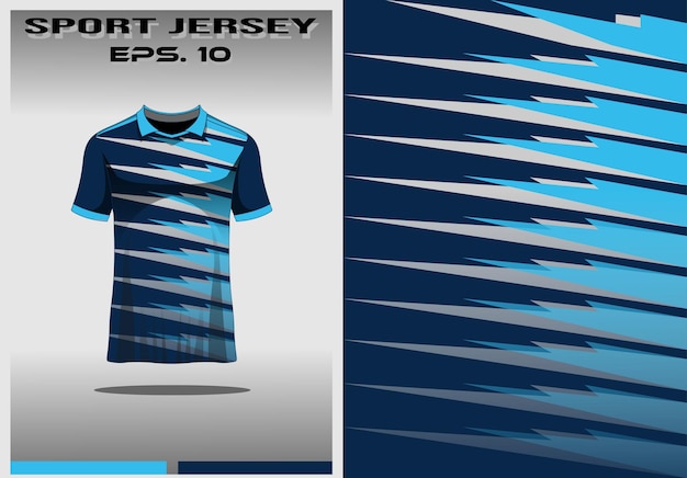 Sports jersey blue template for team uniforms soccer jersey racing