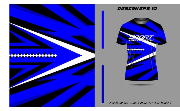 Sports jersey design for blue and white vector soccer game cycling racing jersey