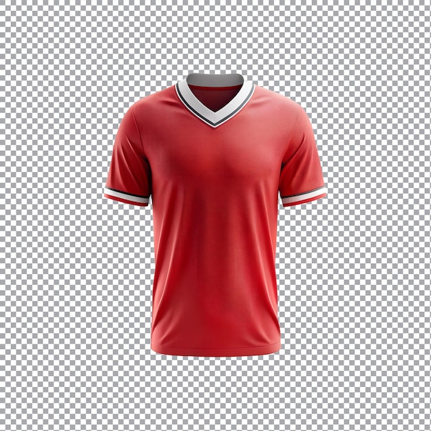 Vector sports jersey design mockup on a transparent background