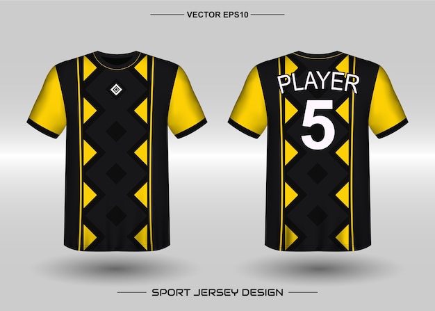 Sports jersey design template for soccer team