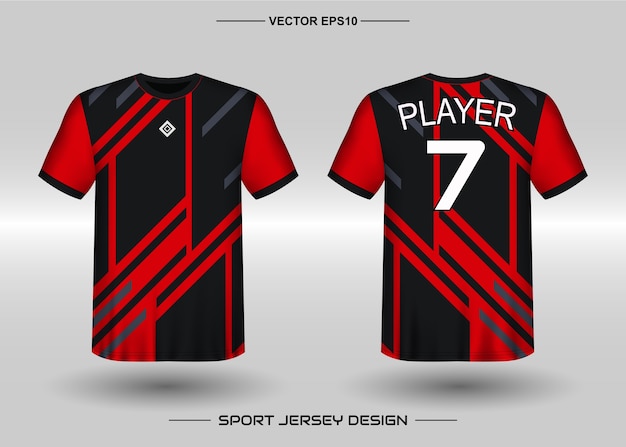 Sports jersey design template for soccer team