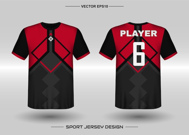 Sports jersey design template for soccer team