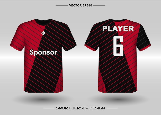 Sports jersey design template for soccer team