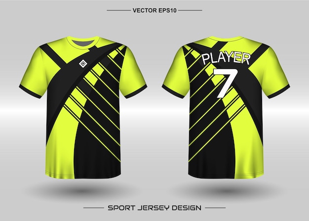 Sports jersey design template for soccer team