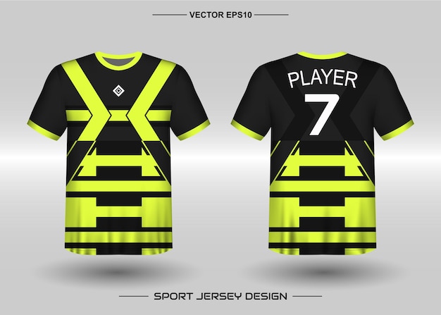 Sports jersey design template for soccer team