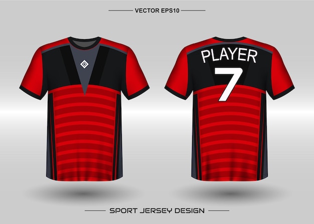 Sports jersey design template for soccer team