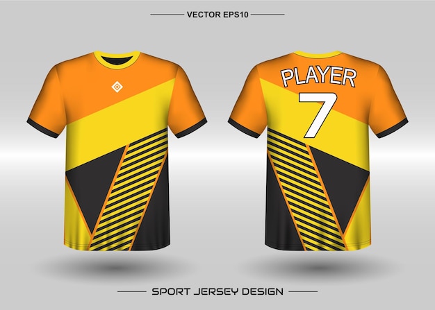 Sports jersey design template for soccer team