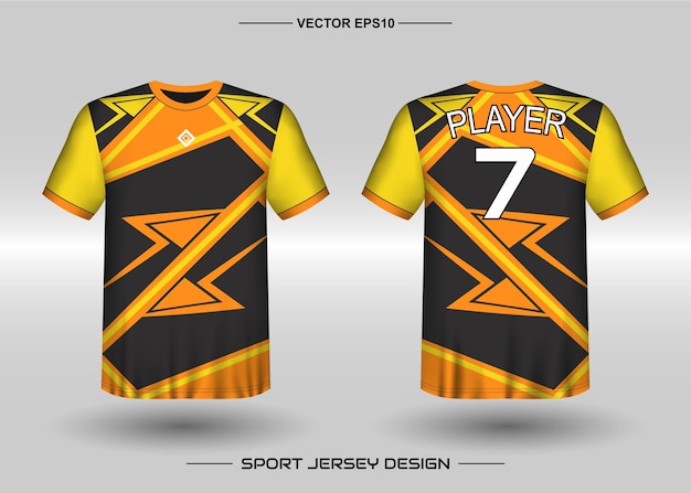 Sports jersey design template for soccer team